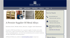 Desktop Screenshot of monarchmetals.com